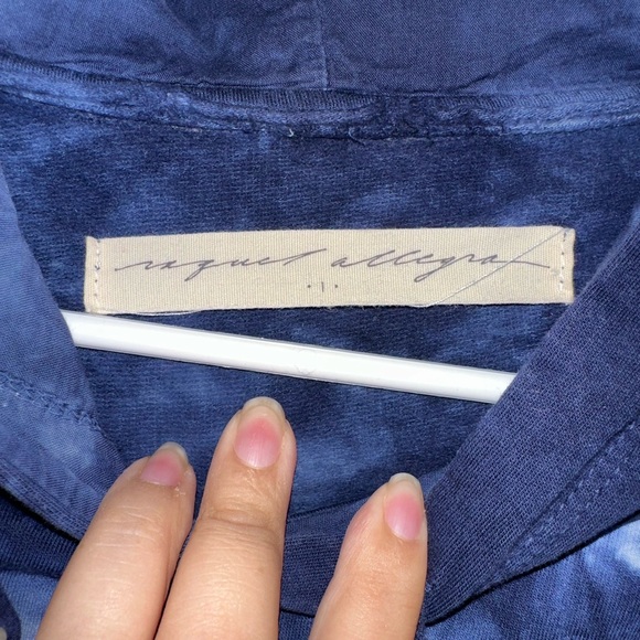 RAQUEL ALLEGRA HILMA COTTON CROP HOODIE SZ S #Q1 - Picture 4 of 5